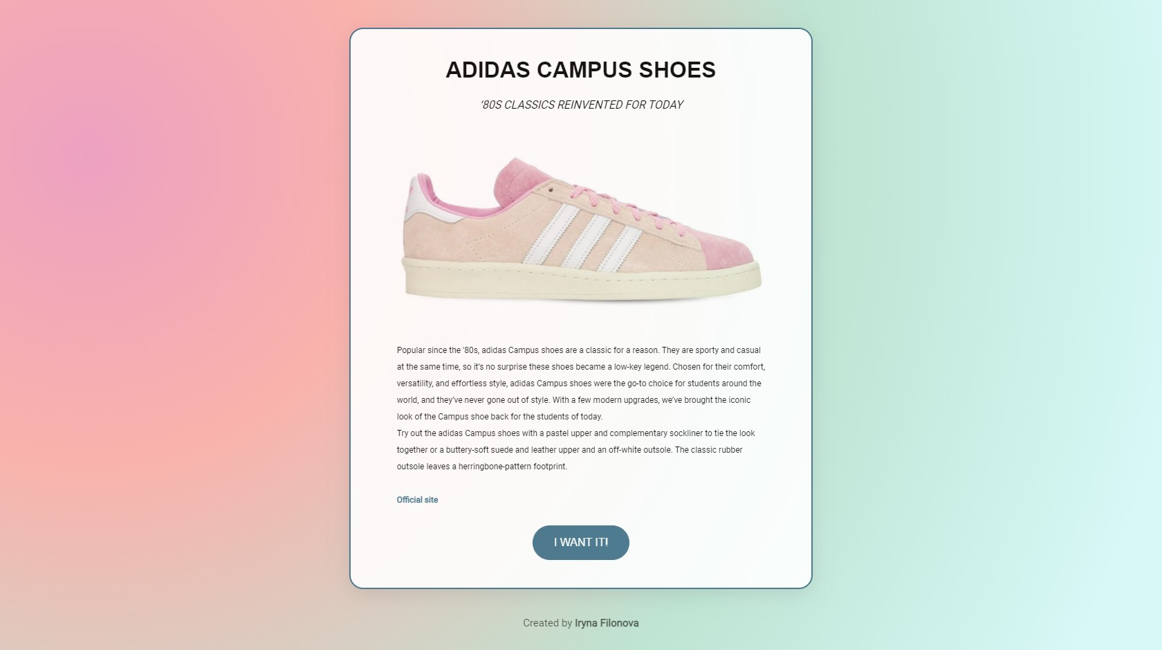 Adidas Campus Page